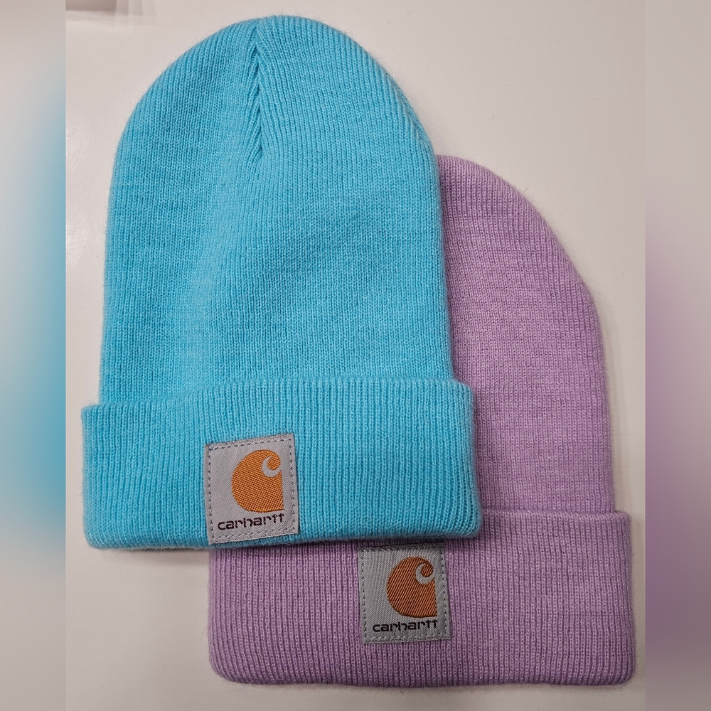 Carhartt Infant/Toddler Beanie Set - Blue and Purple